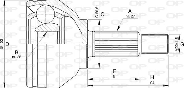 Open Parts CVJ5740.10 - Kardan, Pogonska osovina www.molydon.hr