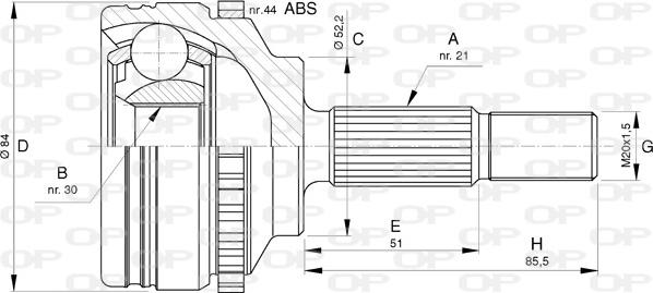 Open Parts CVJ5743.10 - Kardan, Pogonska osovina www.molydon.hr