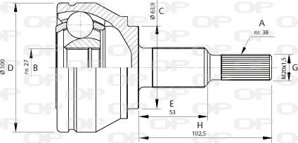 Open Parts CVJ5704.10 - Kardan, Pogonska osovina www.molydon.hr