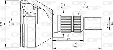 Open Parts CVJ5701.10 - Kardan, Pogonska osovina www.molydon.hr