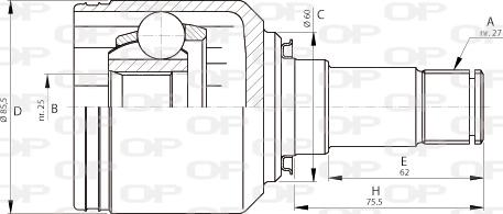 Open Parts CVJ5702.20 - Kardan, Pogonska osovina www.molydon.hr