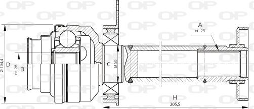 Open Parts CVJ5707.20 - Kardan, Pogonska osovina www.molydon.hr