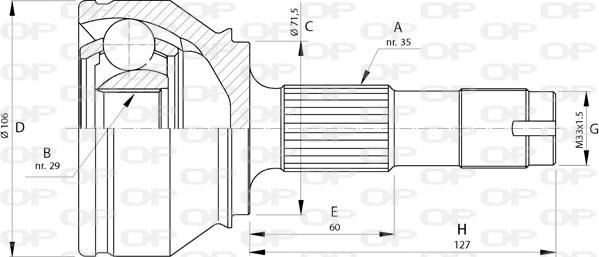 Open Parts CVJ5719.10 - Kardan, Pogonska osovina www.molydon.hr