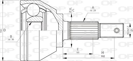 Open Parts CVJ5716.10 - Kardan, Pogonska osovina www.molydon.hr