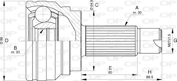 Open Parts CVJ5784.10 - Kardan, Pogonska osovina www.molydon.hr