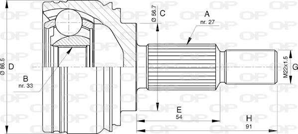 Open Parts CVJ5783.10 - Kardan, Pogonska osovina www.molydon.hr