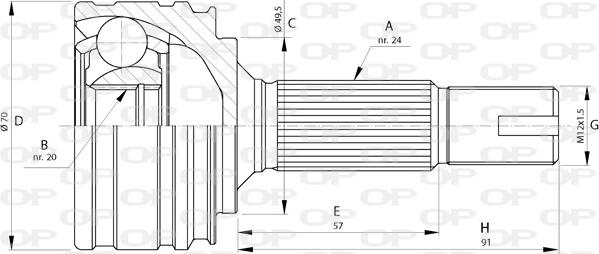 Open Parts CVJ5730.10 - Kardan, Pogonska osovina www.molydon.hr