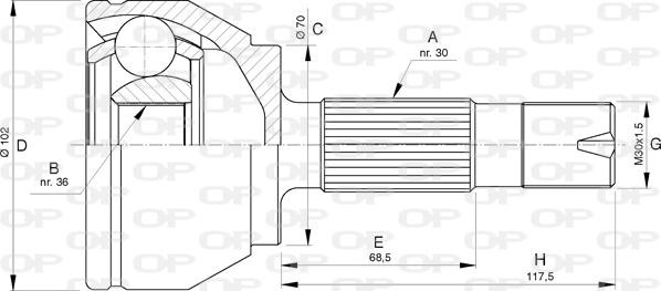 Open Parts CVJ5731.10 - Kardan, Pogonska osovina www.molydon.hr