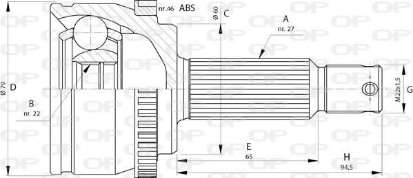 Open Parts CVJ5725.10 - Kardan, Pogonska osovina www.molydon.hr