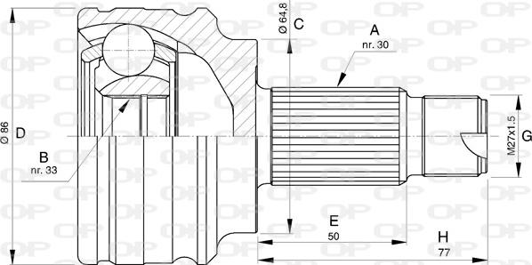 Open Parts CVJ5726.10 - Kardan, Pogonska osovina www.molydon.hr