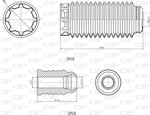 Open Parts DCK5099.04 - Komplet za zaštitu od prasine, amortizer www.molydon.hr