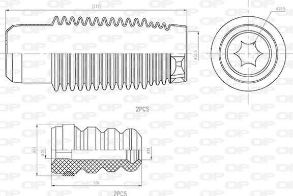 Open Parts DCK5044.04 - Komplet za zaštitu od prasine, amortizer www.molydon.hr