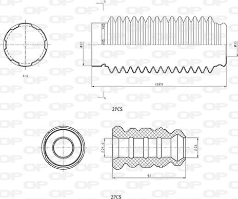 Open Parts DCK5042.04 - Komplet za zaštitu od prasine, amortizer www.molydon.hr