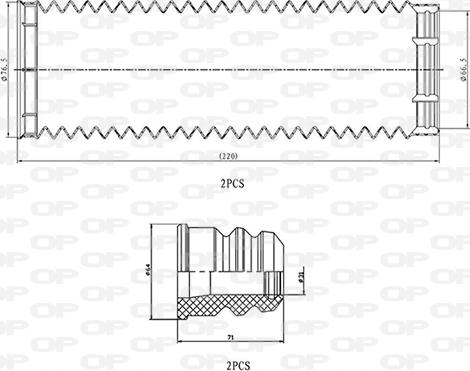 Open Parts DCK5047.04 - Komplet za zaštitu od prasine, amortizer www.molydon.hr