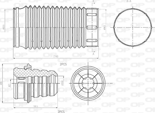 Open Parts DCK5054.04 - Komplet za zaštitu od prasine, amortizer www.molydon.hr