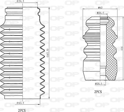 Open Parts DCK5009.04 - Komplet za zaštitu od prasine, amortizer www.molydon.hr