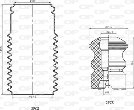 Open Parts DCK5005.04 - Zaštitni poklopac/Manžeta, amortizer www.molydon.hr