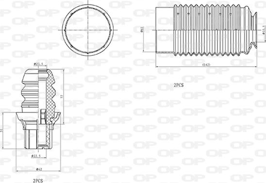 Open Parts DCK5008.04 - Komplet za zaštitu od prasine, amortizer www.molydon.hr