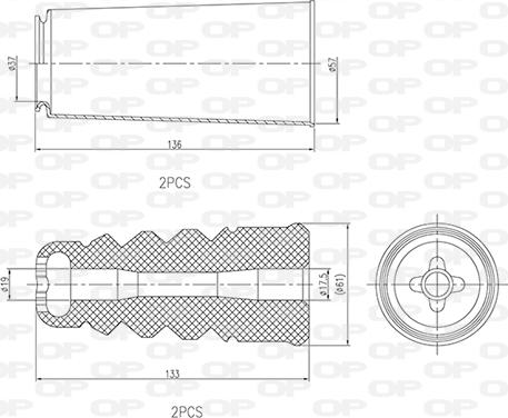 Open Parts DCK5003.04 - Komplet za zaštitu od prasine, amortizer www.molydon.hr