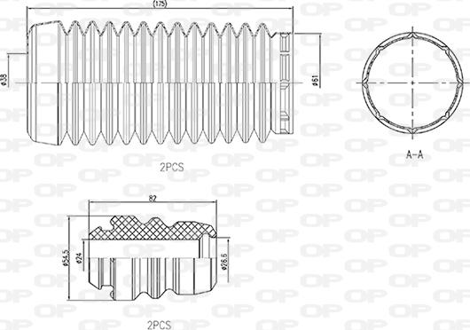 Open Parts DCK5010.04 - Komplet za zaštitu od prasine, amortizer www.molydon.hr