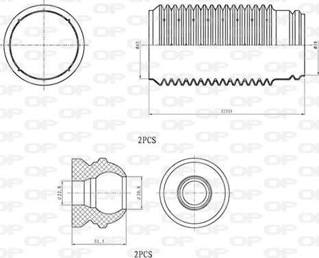 Open Parts DCK5018.04 - Komplet za zaštitu od prasine, amortizer www.molydon.hr