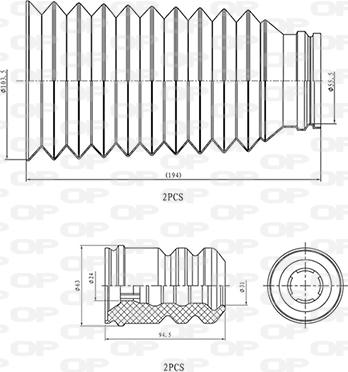 Open Parts DCK5012.04 - Komplet za zaštitu od prasine, amortizer www.molydon.hr