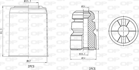 Open Parts DCK5084.04 - Komplet za zaštitu od prasine, amortizer www.molydon.hr