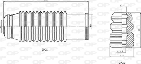 Open Parts DCK5081.04 - Komplet za zaštitu od prasine, amortizer www.molydon.hr