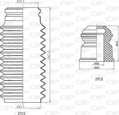 Open Parts DCK5039.04 - Komplet za zaštitu od prasine, amortizer www.molydon.hr