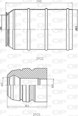 Open Parts DCK5036.04 - Komplet za zaštitu od prasine, amortizer www.molydon.hr