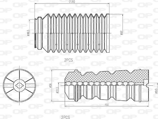 Open Parts DCK5031.04 - Komplet za zaštitu od prasine, amortizer www.molydon.hr