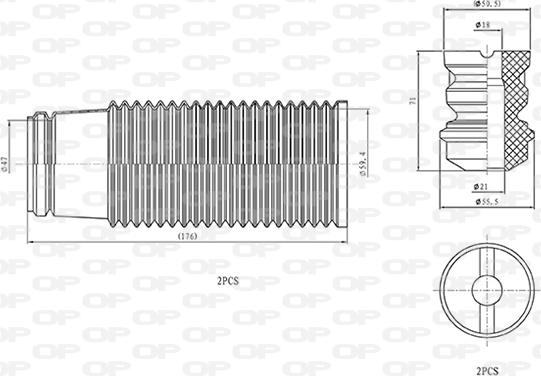 Open Parts DCK5028.04 - Komplet za zaštitu od prasine, amortizer www.molydon.hr