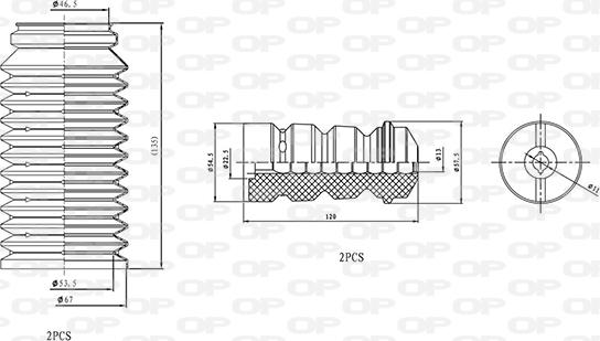 Open Parts DCK5076.04 - Komplet za zaštitu od prasine, amortizer www.molydon.hr