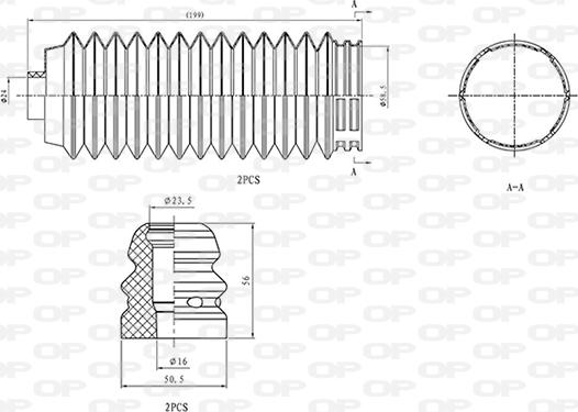 Open Parts DCK5072.04 - Komplet za zaštitu od prasine, amortizer www.molydon.hr