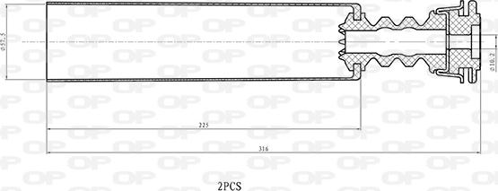 Open Parts DCK5106.02 - Komplet za zaštitu od prasine, amortizer www.molydon.hr