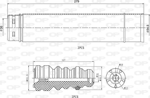 Open Parts DCK5100.04 - Komplet za zaštitu od prasine, amortizer www.molydon.hr