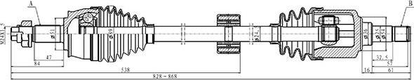 Open Parts DRS6499.00 - Pogonska osovina www.molydon.hr