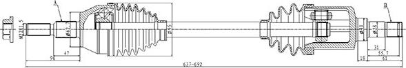 Open Parts DRS6495.00 - Pogonska osovina www.molydon.hr