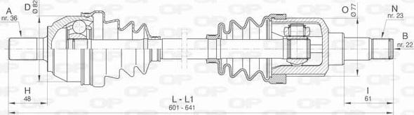 Open Parts DRS6449.00 - Pogonska osovina www.molydon.hr