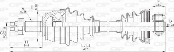 Open Parts DRS6444.00 - Pogonska osovina www.molydon.hr