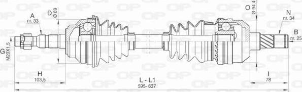 Open Parts DRS6446.00 - Pogonska osovina www.molydon.hr