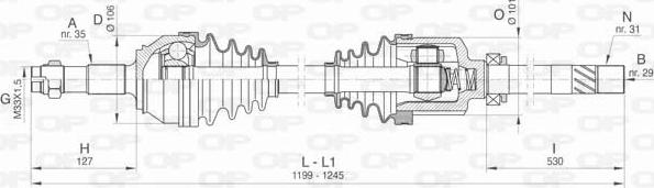 Open Parts DRS6440.00 - Pogonska osovina www.molydon.hr