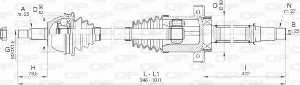 Open Parts DRS6441.00 - Pogonska osovina www.molydon.hr