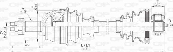 Open Parts DRS6443.00 - Pogonska osovina www.molydon.hr