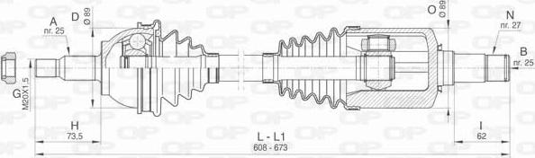 Open Parts DRS6442.00 - Pogonska osovina www.molydon.hr