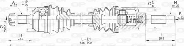 Open Parts DRS6459.00 - Pogonska osovina www.molydon.hr