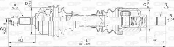 Open Parts DRS6455.00 - Pogonska osovina www.molydon.hr