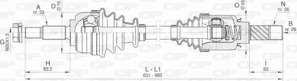 Open Parts DRS6465.00 - Pogonska osovina www.molydon.hr