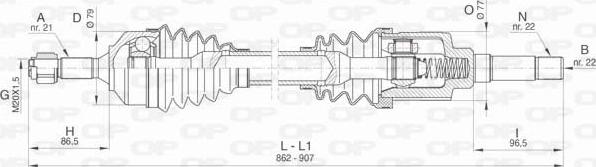 Open Parts DRS6461.00 - Pogonska osovina www.molydon.hr