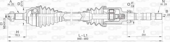 Open Parts DRS6468.00 - Pogonska osovina www.molydon.hr